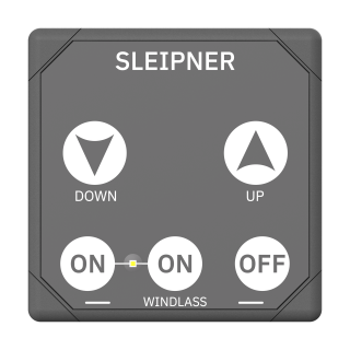 Kontrollpanel för ankarspel 70x70mm grå