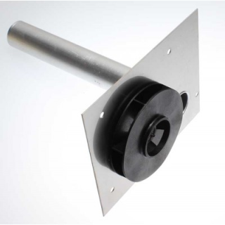 Motor & rotor på basplatta